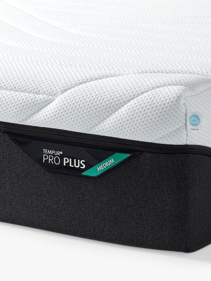 TEMPUR Pro® Plus CoolQuilt Memory Foam Mattress, Medium Tension, Double - view 2, White