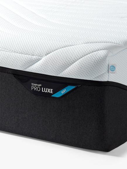 TEMPUR Pro® Luxe CoolQuilt Memory Foam Mattress, Soft Tension, Double - view 2, White