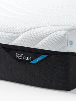 TEMPUR Pro® Plus CoolQuilt Memory Foam Mattress, Soft Tension, Long Single - view 2, White