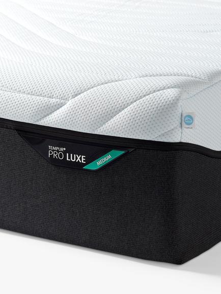 TEMPUR Pro® Luxe CoolQuilt Memory Foam Mattress, Medium Tension, Long Single - view 2, White