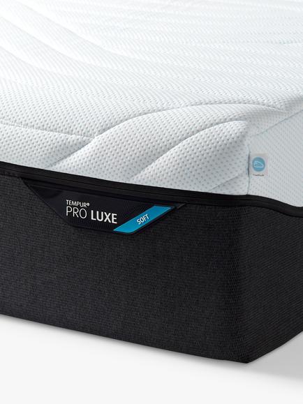 TEMPUR Pro® Luxe CoolQuilt Memory Foam Mattress, Soft Tension, Single - view 2, White