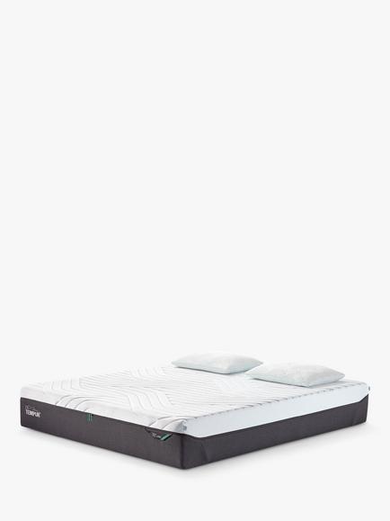 TEMPUR Pro® Luxe CoolQuilt Memory Foam Mattress, Medium Tension, Double, White