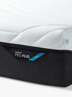 TEMPUR Pro® Plus CoolQuilt Memory Foam Mattress, Soft Tension, Small Single - view 2, White