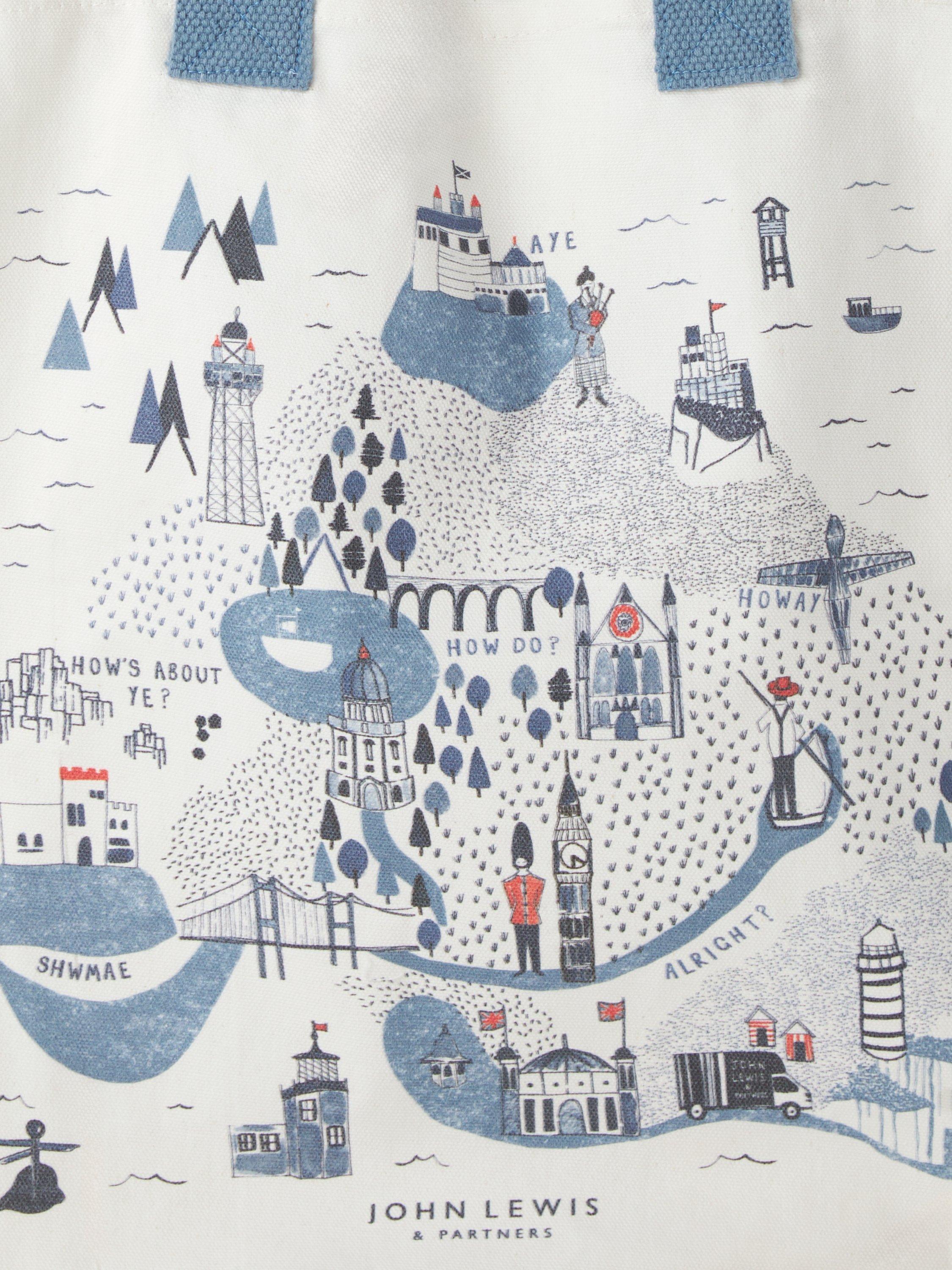 Product image 3 of 3, which shows John Lewis Tourism Cotton Tote Bag