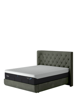 TEMPUR® Arc™ Static Disc Luxury Upholstered Bed Frame, King Size, Green