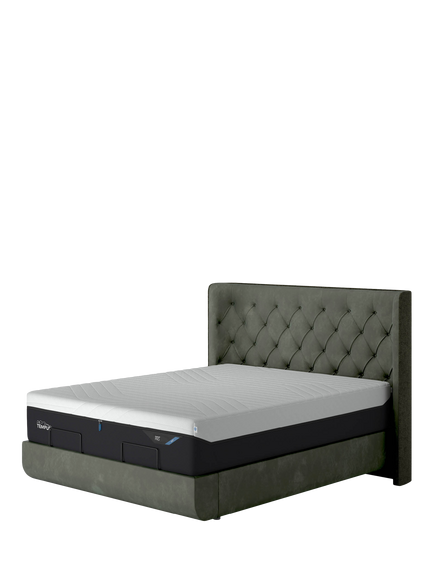 TEMPUR® Arc™ Static Disc Luxury Upholstered Bed Frame, King Size, Green