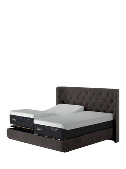 TEMPUR® Arc™ Adjustable Disc Luxury Upholstered Bed Frame, King Size - view 2, Grey
