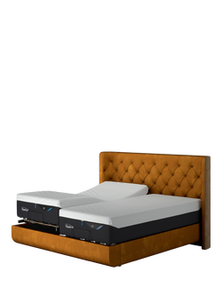 TEMPUR® Arc™ Adjustable Disc Luxury Upholstered Bed Frame, Super King Size - view 2, Gold