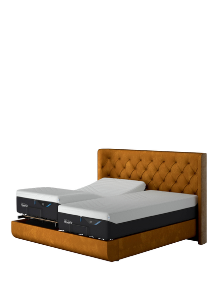 TEMPUR® Arc™ Adjustable Disc Luxury Upholstered Bed Frame, Super King Size - view 2, Gold