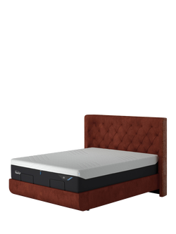 TEMPUR® Arc™ Static Disc Luxury Upholstered Bed Frame, Super King Size, Copper