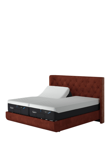 TEMPUR® Arc™ Adjustable Disc Luxury Upholstered Bed Frame, King Size, Copper