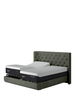 TEMPUR® Arc™ Adjustable Disc Luxury Upholstered Bed Frame, King Size - view 2, Green