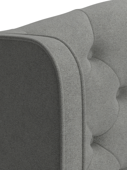 TEMPUR® Suffolk Slim Divan Adjustable Disc Upholstered Bed, King Size - view 2, Light Grey