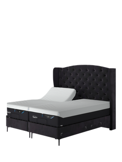 TEMPUR® Suffolk Adjustable Disc Continental 2 Drawer Divan Base, Single, Coal