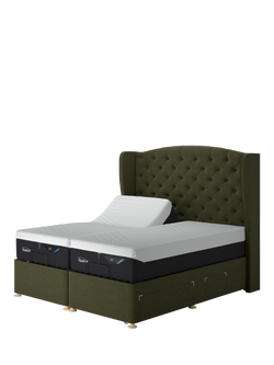 TEMPUR® Suffolk Adjustable Disc Continental 4 Drawer Divan Base, King Size, Green