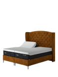 TEMPUR® Suffolk Slim Divan Adjustable Disc Upholstered Bed, King Size, Tumeric