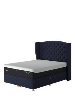 TEMPUR® Suffolk Continental 4 Drawer Divan Base, King Size, Dark Blue