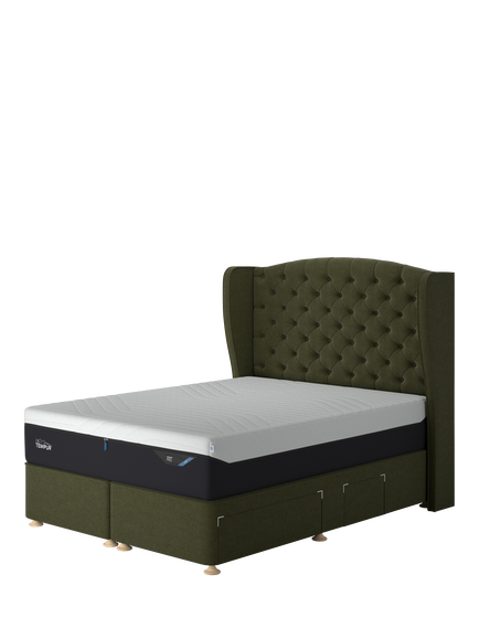 TEMPUR® Suffolk Continental 4 Drawer Divan Base, King Size, Green