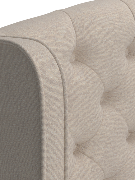 TEMPUR® Suffolk Slim Divan Adjustable Disc Upholstered Bed, Super King Size - view 2, Natural