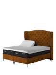 TEMPUR® Suffolk Slim Divan Adjustable Disc Upholstered Bed, Super King Size, Tumeric