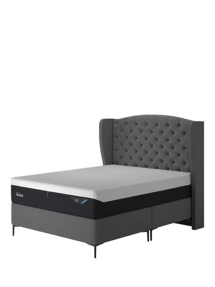 TEMPUR® Suffolk Slim Divan Base, Single, Dark Grey