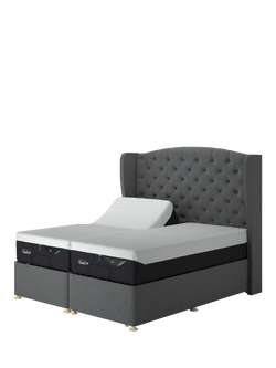 TEMPUR® Suffolk Adjustable Disc Divan Base, King Size, Dark Grey
