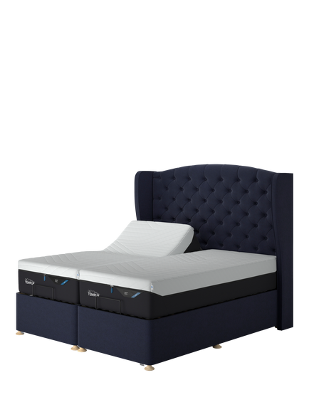 TEMPUR® Suffolk Adjustable Disc Divan Base, Super King Size, Dark Blue