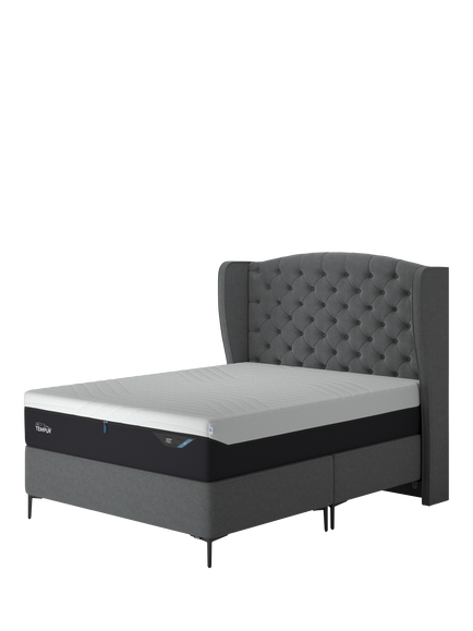 TEMPUR® Suffolk Slim Divan Base, Super King Size, Dark Grey