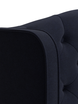 TEMPUR® Suffolk Slim Divan Adjustable Disc Upholstered Bed, Single - view 2, Dark Blue