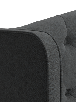 TEMPUR® Suffolk Slim Divan Adjustable Disc Upholstered Bed, Single - view 2, Dark Grey