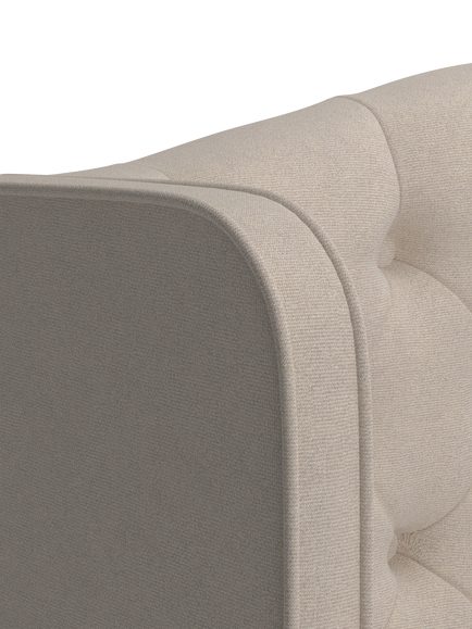 TEMPUR® Suffolk Slim Divan Adjustable Disc Upholstered Bed, Single - view 2, Natural