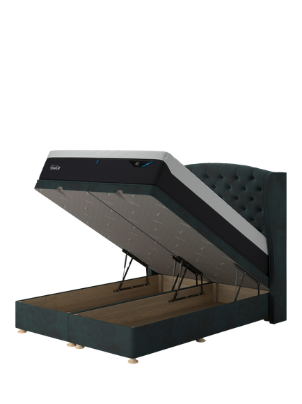 TEMPUR® Suffolk Ottoman Bed, Double, Emerald