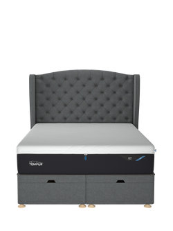 TEMPUR® Suffolk Ottoman Bed, Double - view 2, Dark Grey