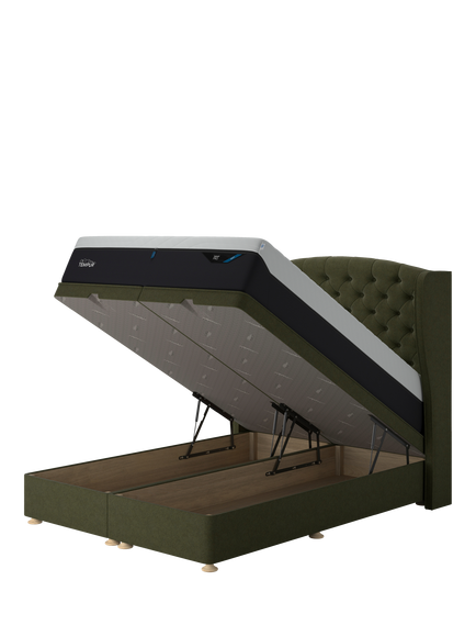 TEMPUR® Suffolk Ottoman Bed, Super King Size, Green