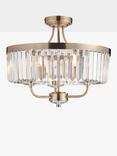 Bay Lighting Augustine 3 Arm Semi Flush Ceiling Light, Chrome