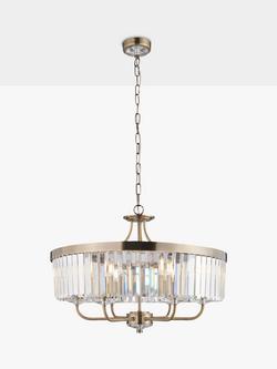 Bay Lighting Augustine 6 Arm Pendant Ceiling Light, Chrome, Chrome