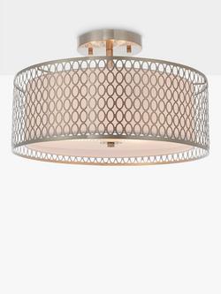 Bay Lighting Josette Semi Flush Ceiling Light, Chrome