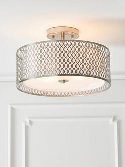 Bay Lighting Josette Semi Flush Ceiling Light - view 2, Chrome