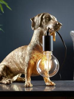 Bay Lighting Sausage Dog Table Lamp, Gold - view 2, Gold