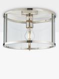 Bay Lighting Foster Flush Ceiling Light, Chrome