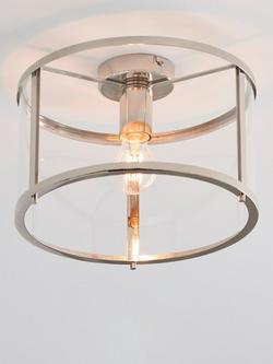 Bay Lighting Foster Flush Ceiling Light, Chrome - view 2, Chrome