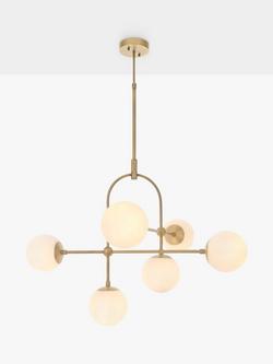 Bay Lighting Tosca 6 Arm Ceiling Light, Gold