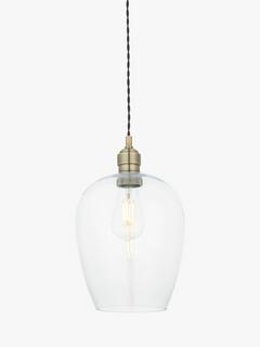 Bay Lighting Brighton Single Pendant Ceiling Light, Antique Brass