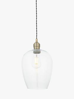 Bay Lighting Brighton Single Pendant Ceiling Light, Antique Brass, Antique Brass