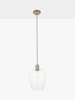 Bay Lighting Brighton Single Pendant Ceiling Light, Antique Brass - view 2, Antique Brass