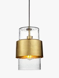 Bay Lighting Dhara Single Pendant Ceiling Light, Gold, Gold
