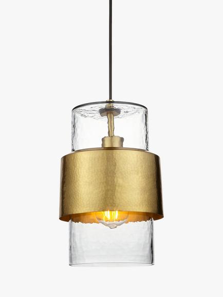 Bay Lighting Dhara Single Pendant Ceiling Light, Gold, Gold