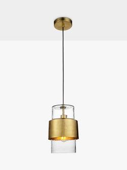 Bay Lighting Dhara Single Pendant Ceiling Light, Gold - view 2, Gold