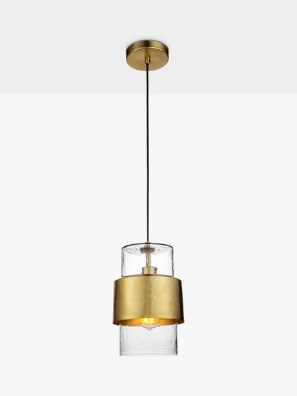 Bay Lighting Dhara Single Pendant Ceiling Light, Gold - view 2, Gold