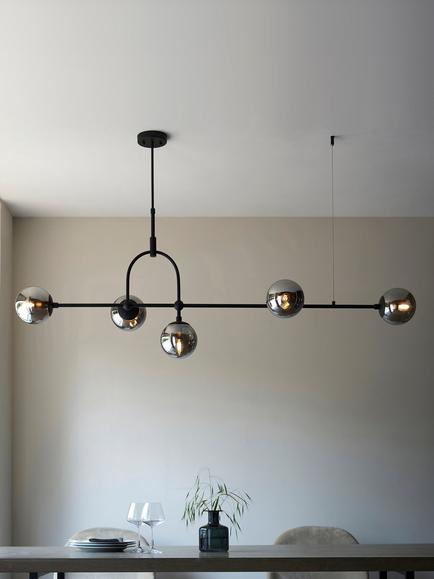 Bay Lighting Tosca 5 Arm Ceiling Light, Smoke - view 2, Smoke
